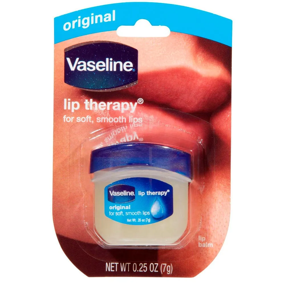 10pc Vaseline Original Therapy Lip Balm Gloss Glowing 0.25oz Petroleum Mini Jars