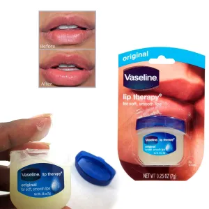10pc Vaseline Original Therapy Lip Balm Gloss Glowing 0.25oz Petroleum Mini Jars