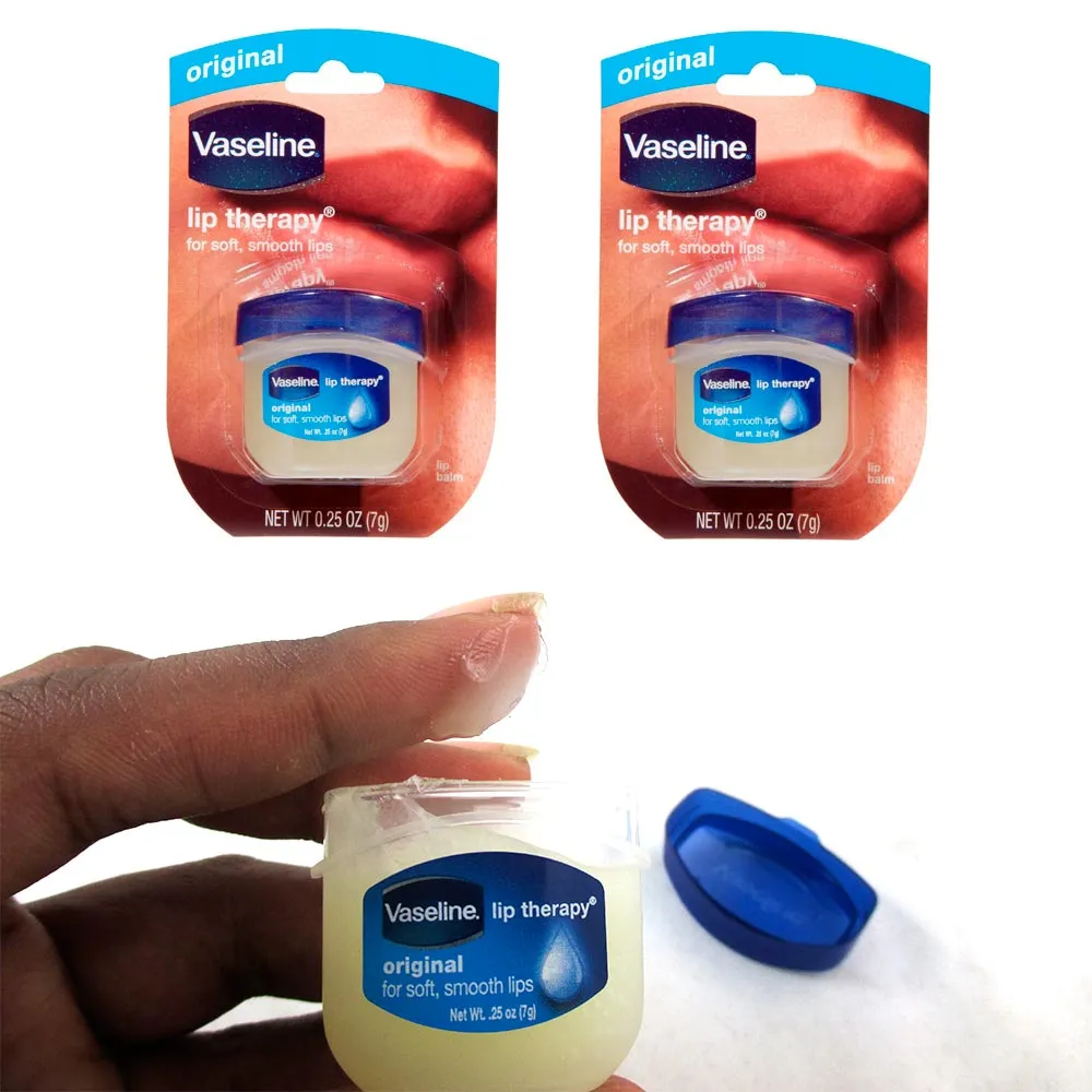 10pc Vaseline Original Therapy Lip Balm Gloss Glowing 0.25oz Petroleum Mini Jars