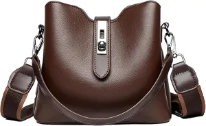 2025 Three Straps Bucket Bag for Women, Fashion Crossbody Bag with Generous Capacity, Adjustable Wider Shoulder Strap