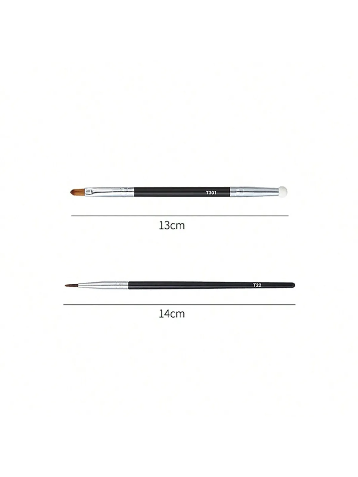 2pcs Concealer Brush Sponge Double Head Spot Brush Black Eye Eyeliner Tear Furrow Brush Makeup Brush Convenient For Beginners
