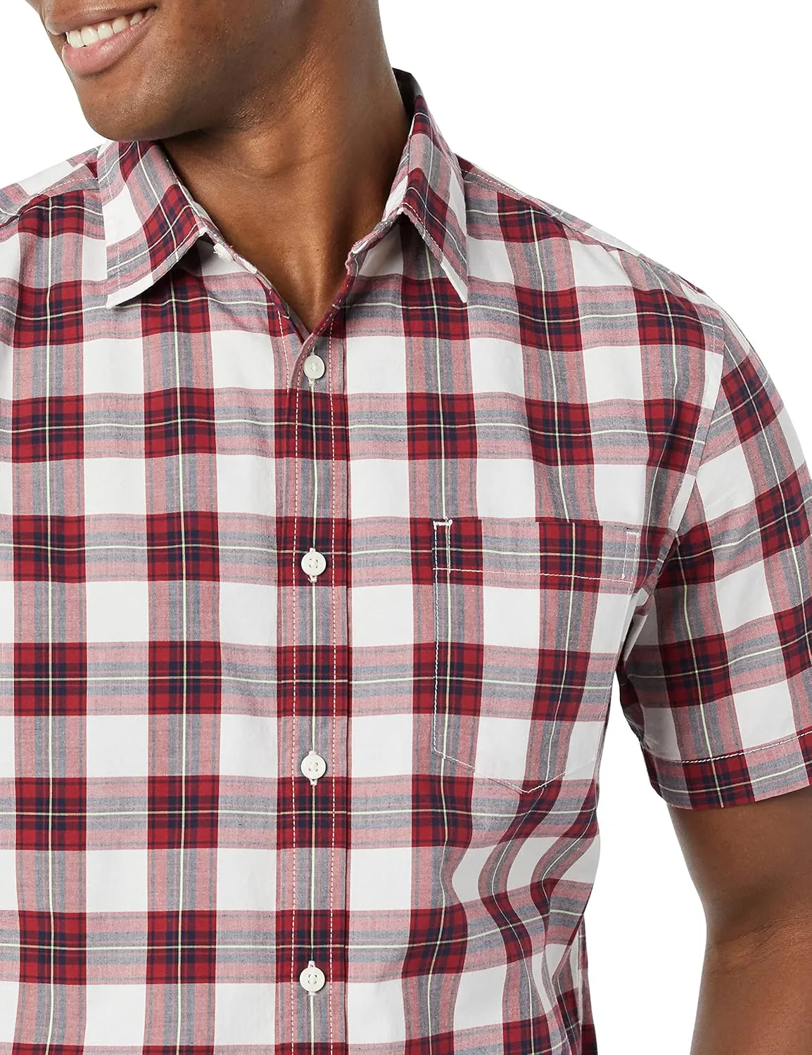Amazon Essentials Short Sleeve Shirt for Men, Available in Big & Tall