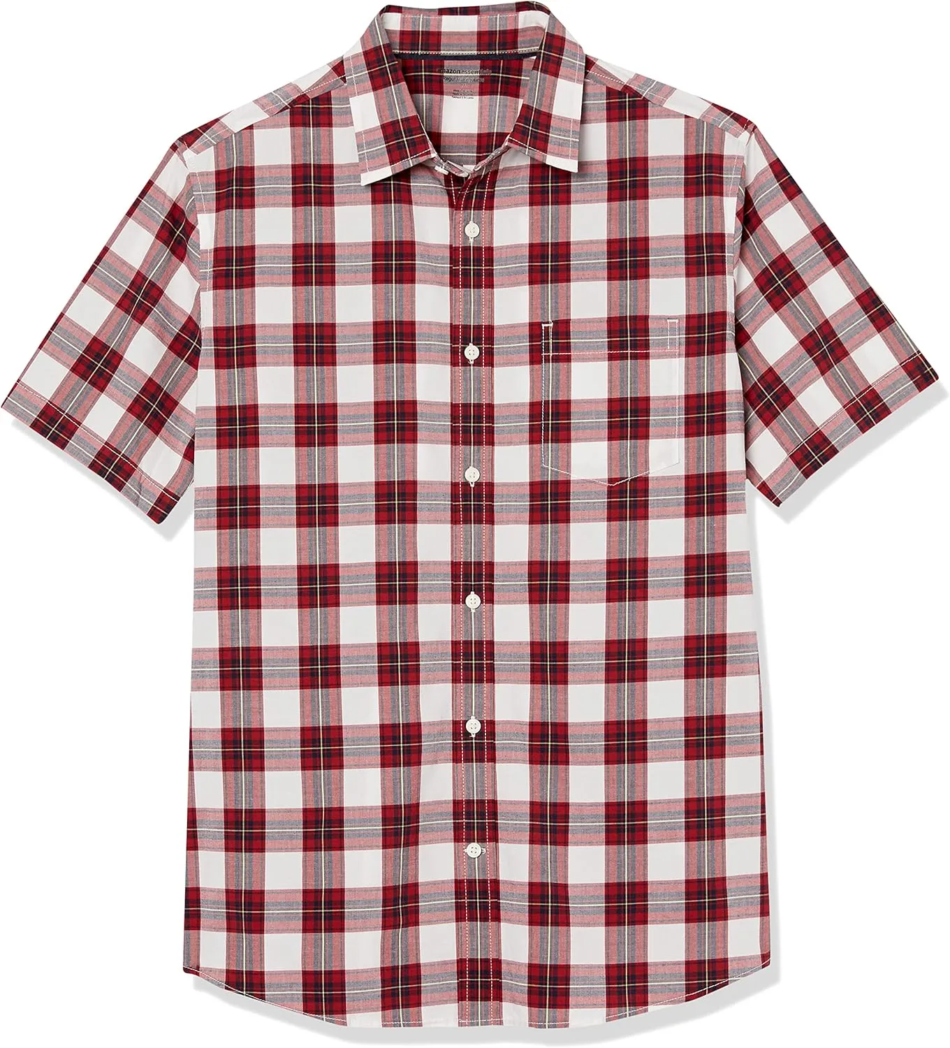 Amazon Essentials Short Sleeve Shirt for Men, Available in Big & Tall