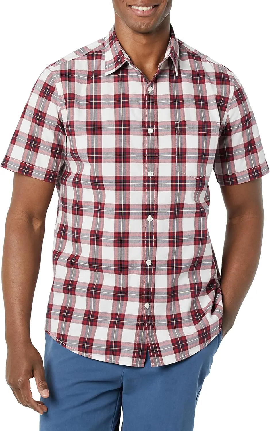 Amazon Essentials Short Sleeve Shirt for Men, Available in Big & Tall