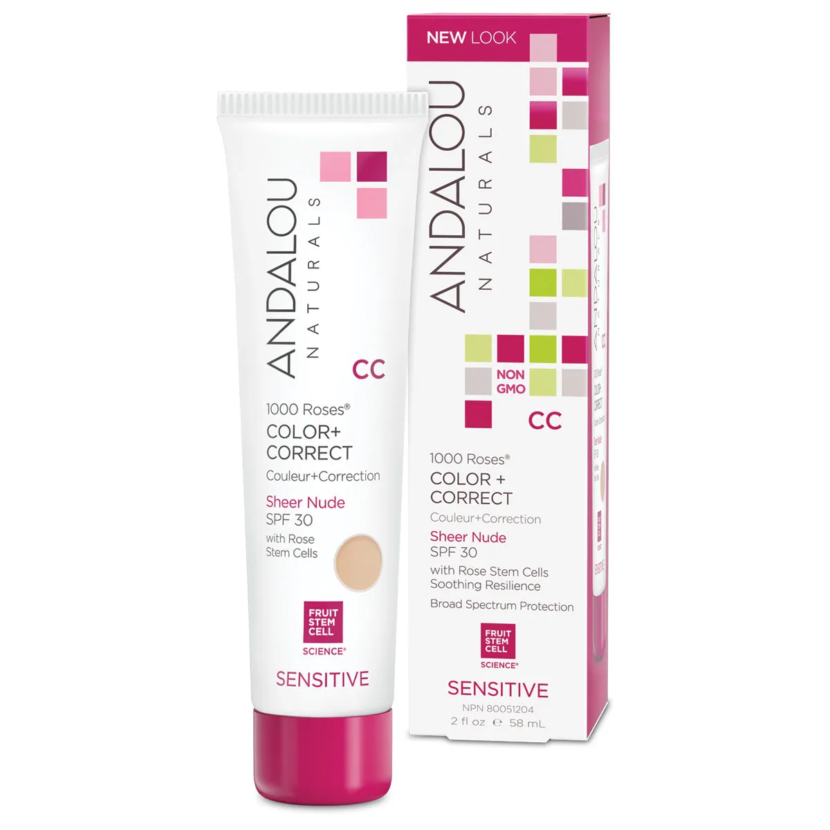 ANDALOU - 1000 Roses CC Color   Correct Sheer Nude SPF 30 - 2 fl. oz. (58 ml)