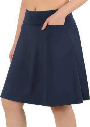 ANIVIVO Women's 20" Knee Length Skorts Golf Tennis Skirt for Women Activity Casual Skort with Pockets High Waist