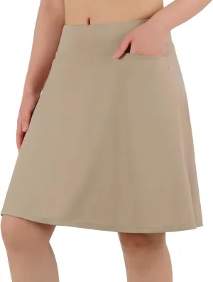 ANIVIVO Women's 20" Knee Length Skorts Golf Tennis Skirt for Women Activity Casual Skort with Pockets High Waist