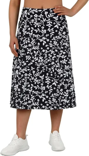 ANIVIVO Women's Midi Length Skorts Skirts with Pockets Modest Skirts 28" Long Knee Length Athletic Skorts