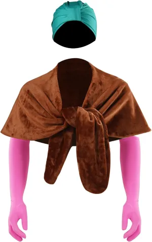 Attic Costume Clark Griswold Attic Cosplay Cloak Christmas Vacation Outfit Pink Gloves Turban 1980s Full Set