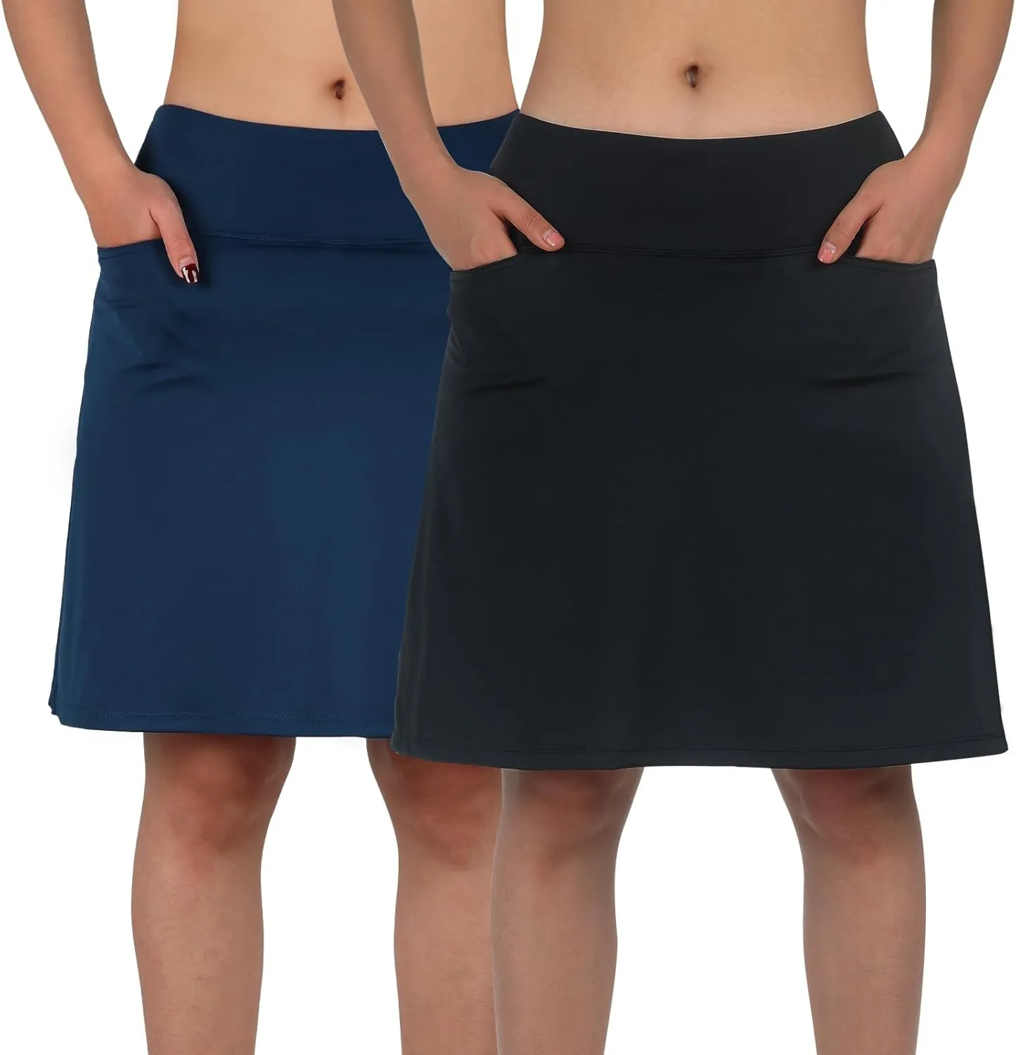 beroy Skorts Skirts for Women,20" Knee Length Skirted for Women,Athletic Skirt with Shorts