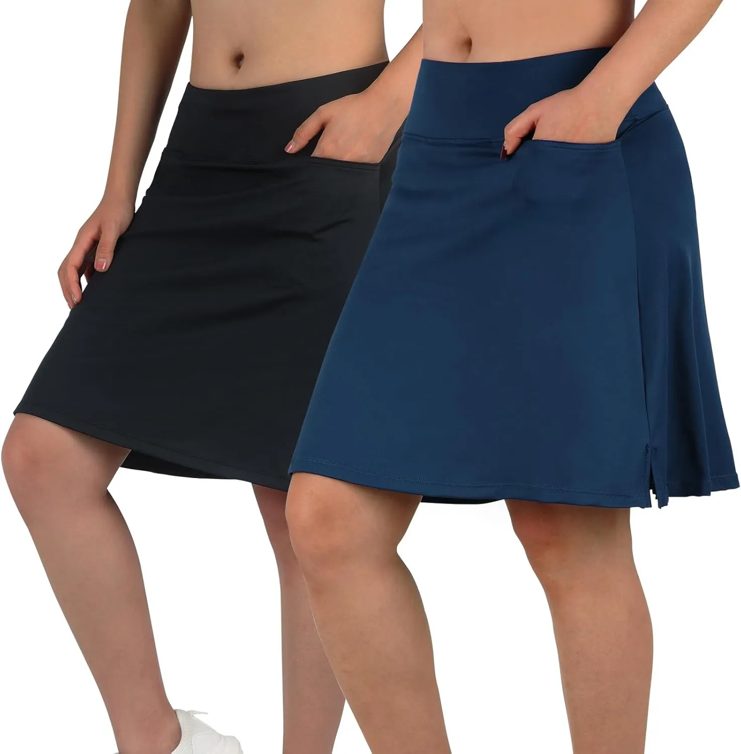 beroy Skorts Skirts for Women,20" Knee Length Skirted for Women,Athletic Skirt with Shorts