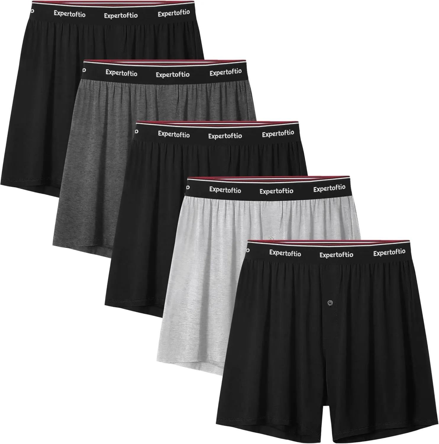 Boxers for Men Viscose from Bamboo Men's Underwear Boxer Shorts Breathable Mens Boxer, Loose Fit, Knit Pack