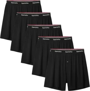 Boxers for Men Viscose from Bamboo Men's Underwear Boxer Shorts Breathable Mens Boxer, Loose Fit, Knit Pack
