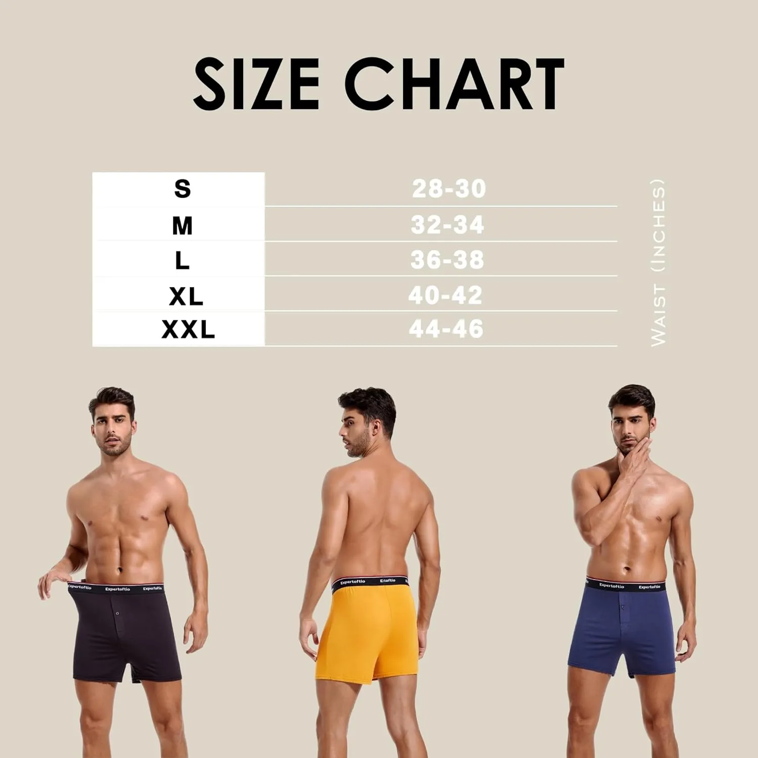 Boxers for Men Viscose from Bamboo Men's Underwear Boxer Shorts Breathable Mens Boxer, Loose Fit, Knit Pack