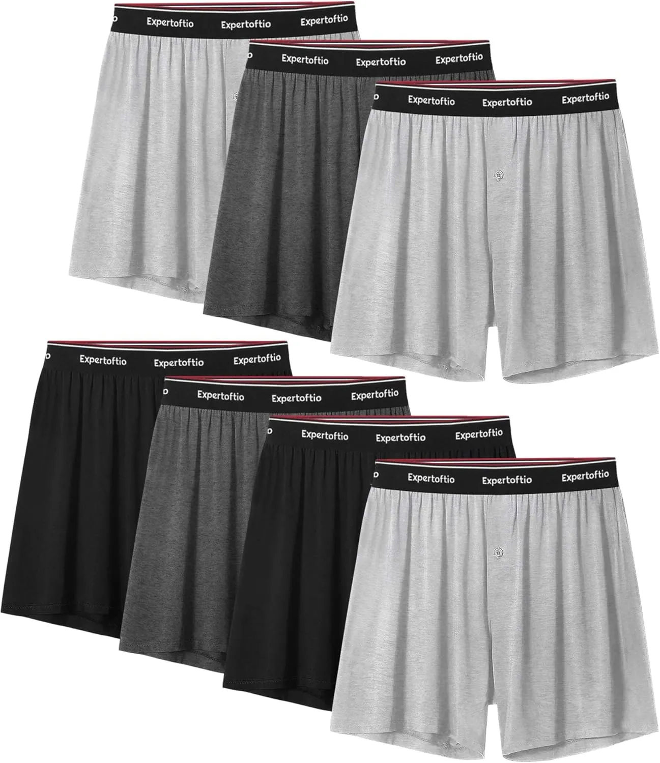 Boxers for Men Viscose from Bamboo Men's Underwear Boxer Shorts Breathable Mens Boxer, Loose Fit, Knit Pack