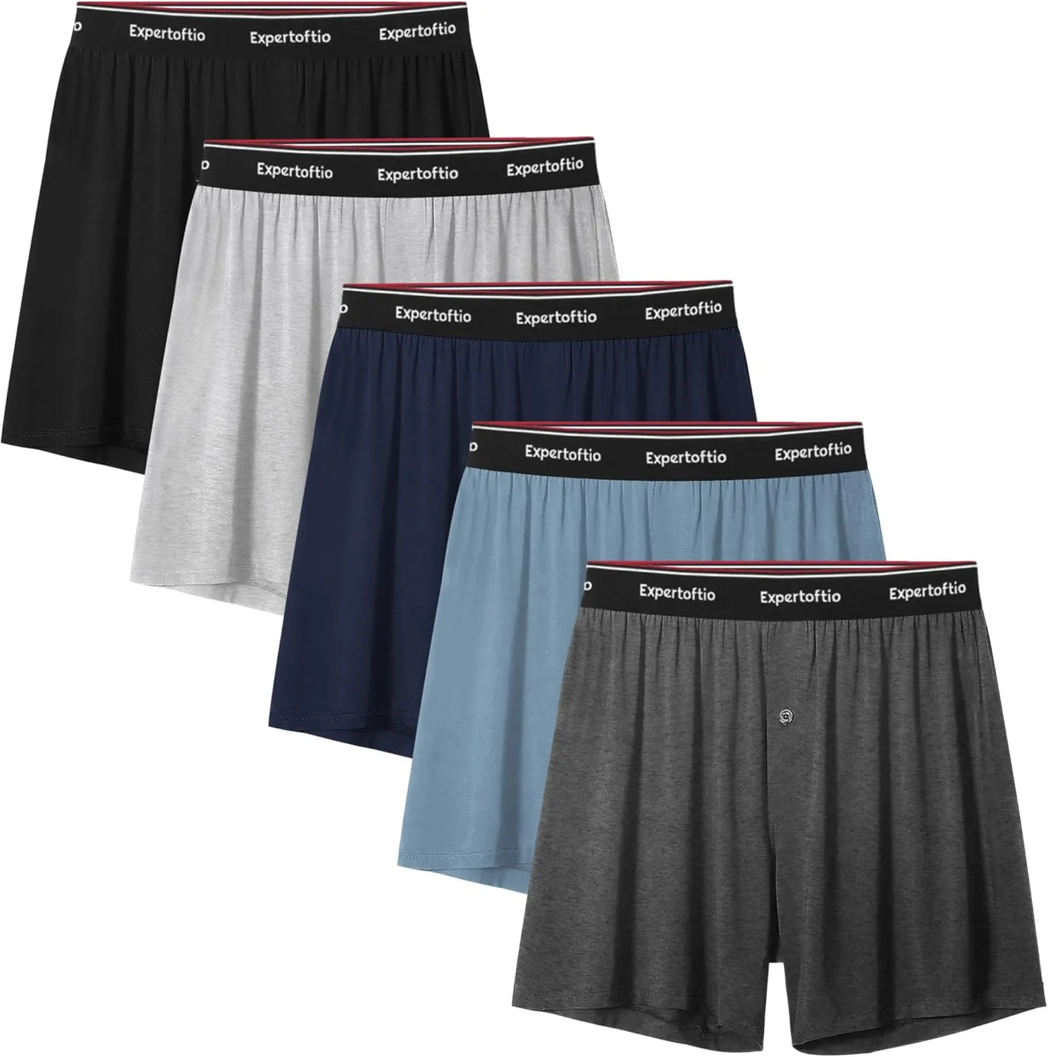Boxers for Men Viscose from Bamboo Men's Underwear Boxer Shorts Breathable Mens Boxer, Loose Fit, Knit Pack