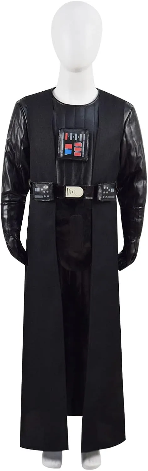 Boys Darth Cosplay Costume Suit Deluxe Vader Uniform Jumpsuit Cloak Full Set Halloween Party Outfit