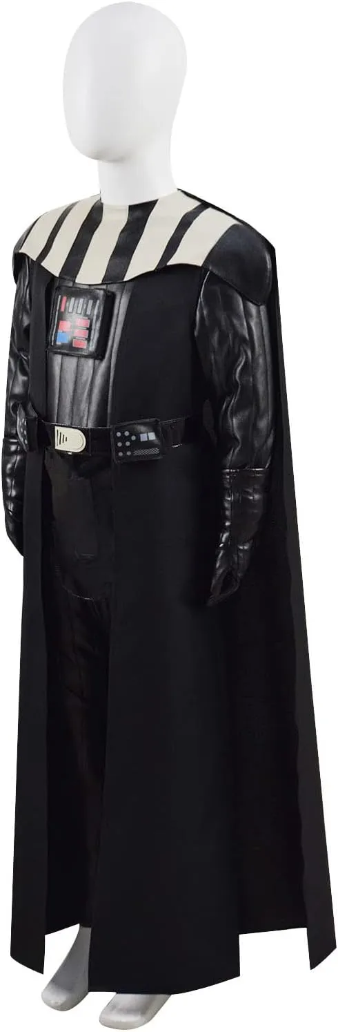 Boys Darth Cosplay Costume Suit Deluxe Vader Uniform Jumpsuit Cloak Full Set Halloween Party Outfit