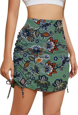 Cakulo Modest Knee Length Swim Summer Casual Skorts Skirts for Women Fashion Athletic Tennis Golf 20" Skirt Pocket