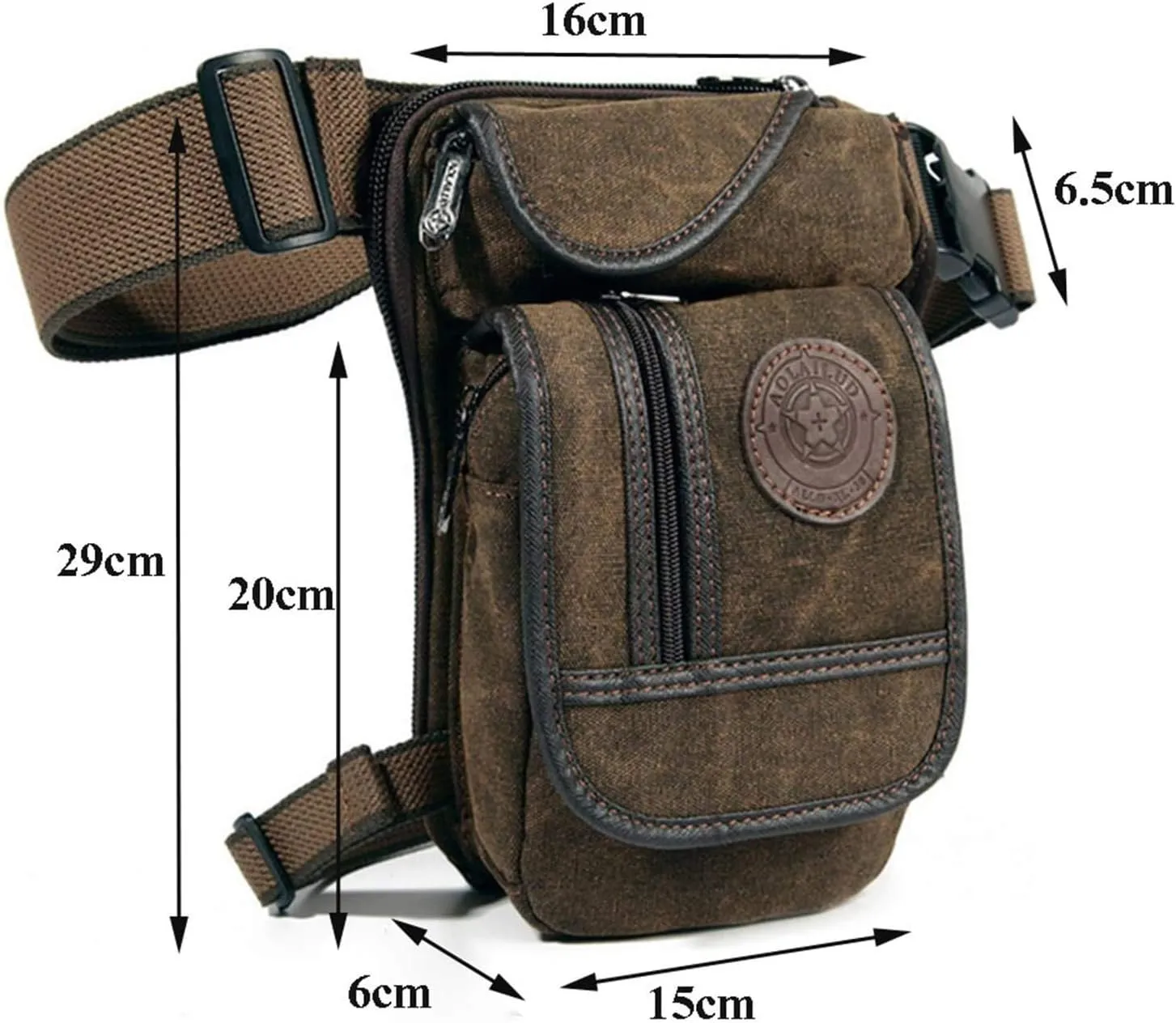 Canvas Waist Pack Drop Leg Bag for Men Women Belt Bumbag Multi-Purpose Motorcycle leg bag Outdoor Travel Hip Bag Hiking Climbing Thigh Bag