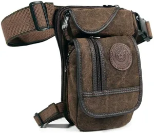 Canvas Waist Pack Drop Leg Bag for Men Women Belt Bumbag Multi-Purpose Motorcycle leg bag Outdoor Travel Hip Bag Hiking Climbing Thigh Bag