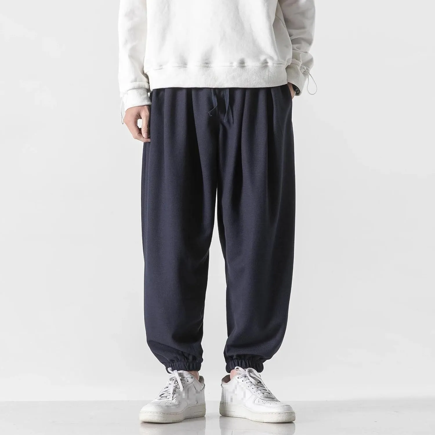 Chinese Style Loose Plus Size Harem Pants Spring Harajuku Casual Sports Trousers Men Sweatpants Joggers Male