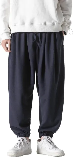 Chinese Style Loose Plus Size Harem Pants Spring Harajuku Casual Sports Trousers Men Sweatpants Joggers Male