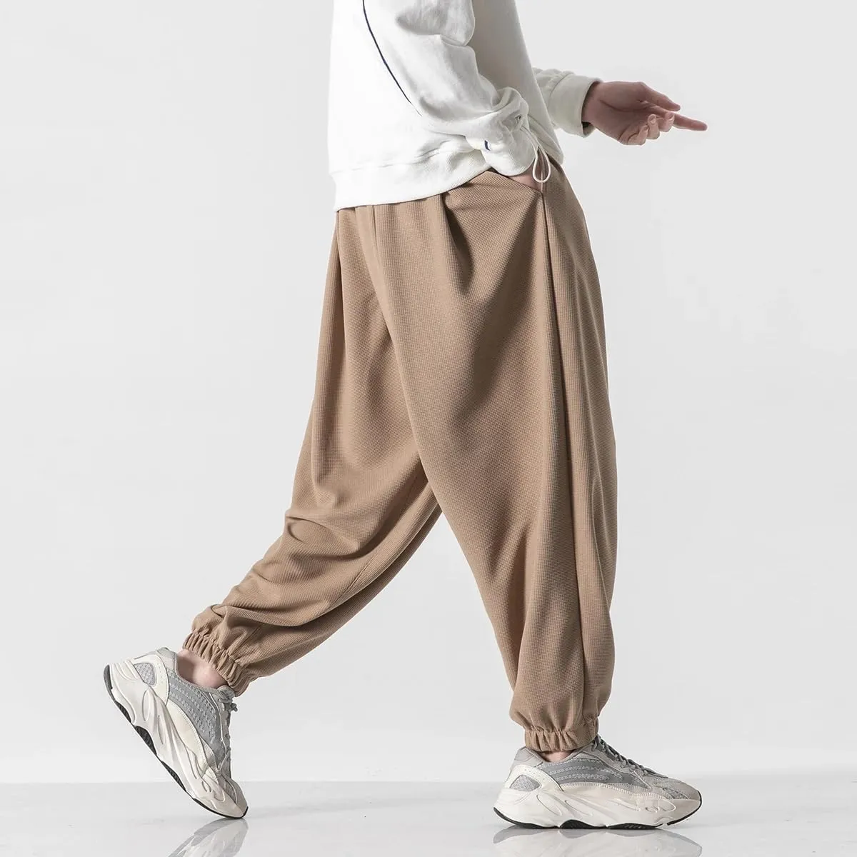 Chinese Style Loose Plus Size Harem Pants Spring Harajuku Casual Sports Trousers Men Sweatpants Joggers Male