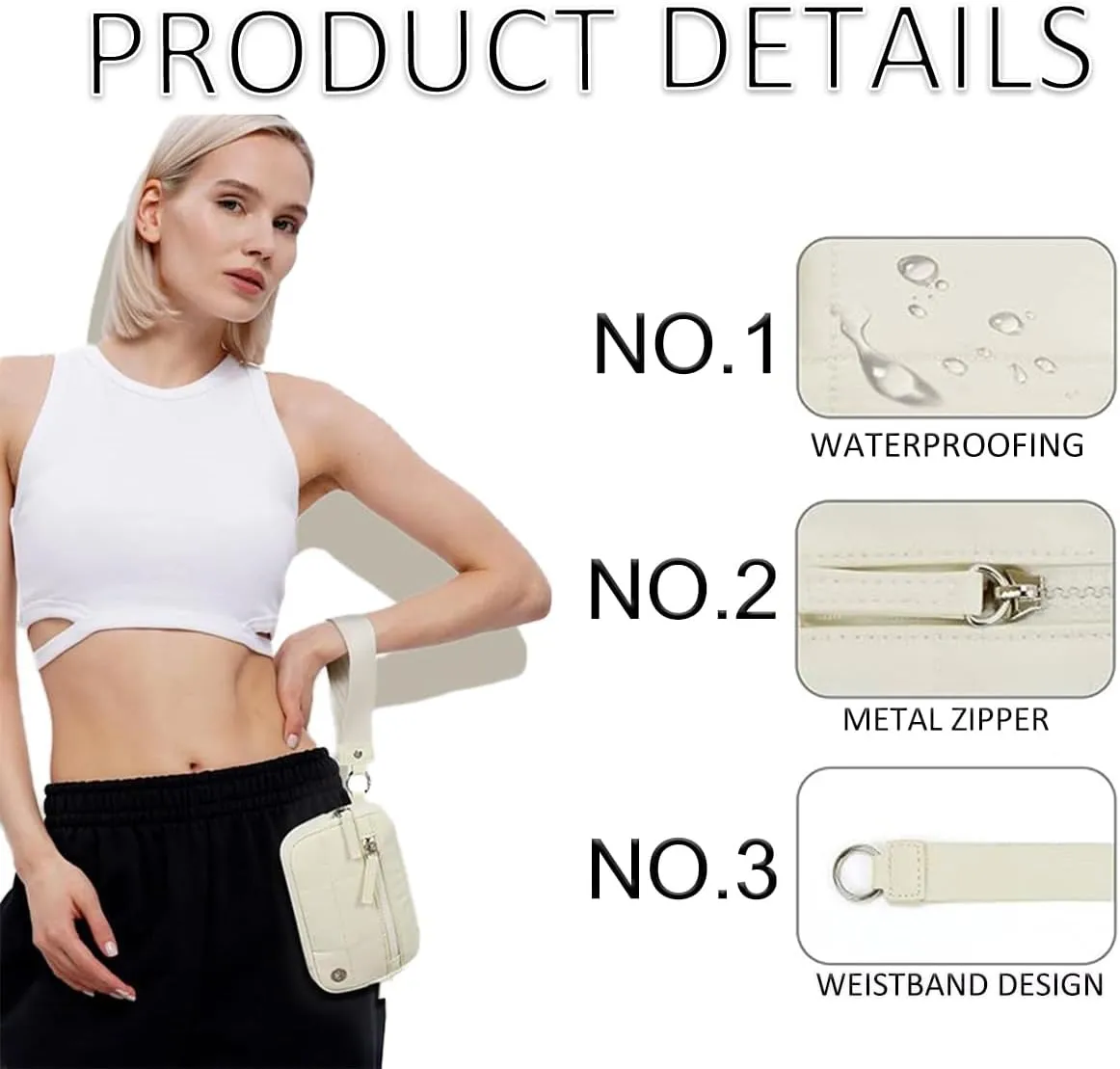 Convely Essential Wristlet Purse For Women Nylon Quilted Pouch Wallet With 3 Zipper puffer wristlet For Credit Card
