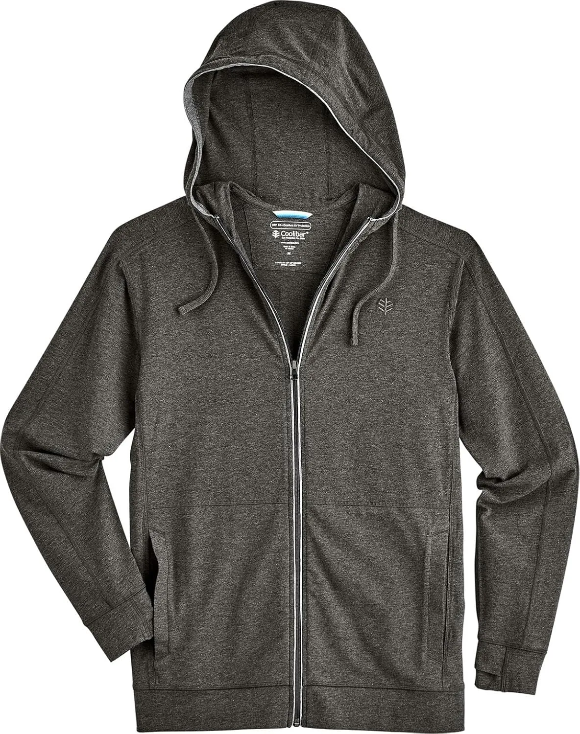 Coolibar UPF 50  Men's LumaLeo Full Zip Hoodie - Sun Protective