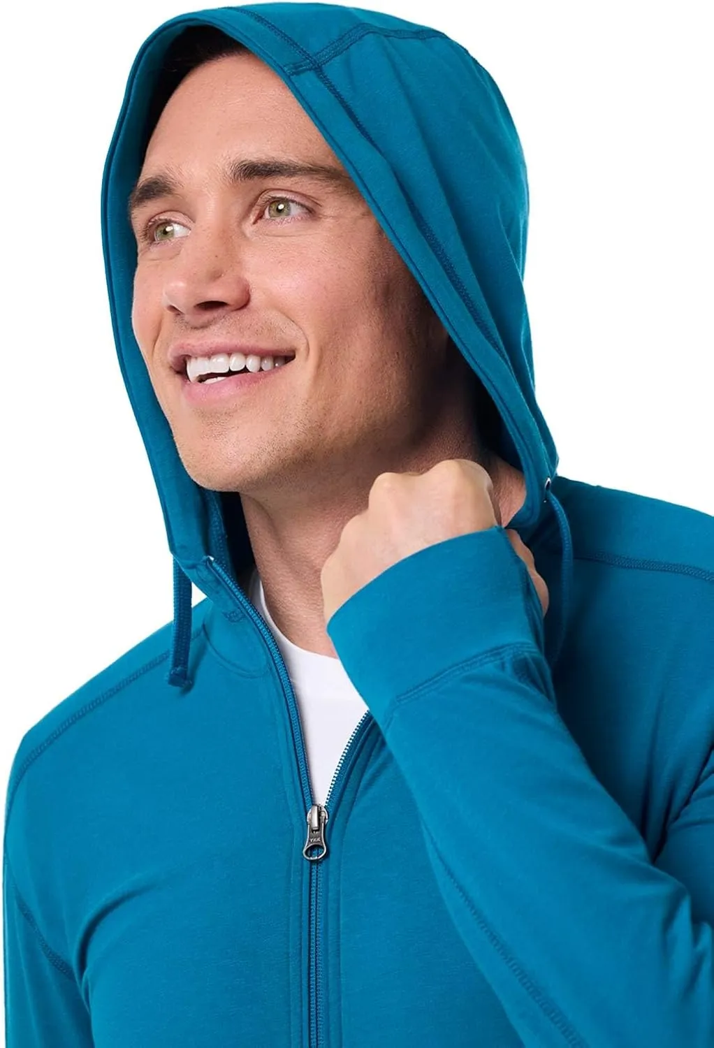 Coolibar UPF 50  Men's LumaLeo Full Zip Hoodie - Sun Protective