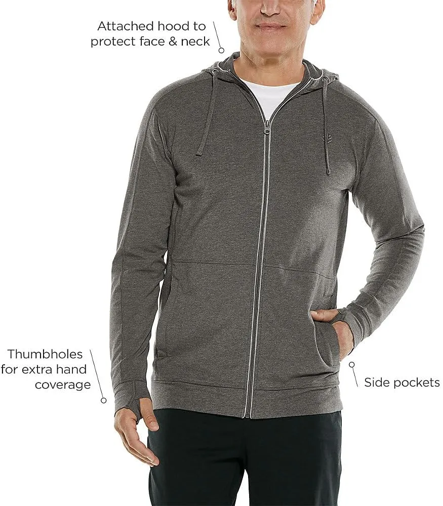 Coolibar UPF 50  Men's LumaLeo Full Zip Hoodie - Sun Protective
