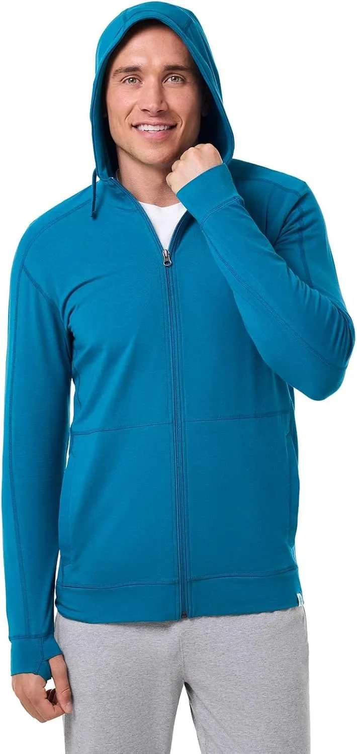 Coolibar UPF 50  Men's LumaLeo Full Zip Hoodie - Sun Protective