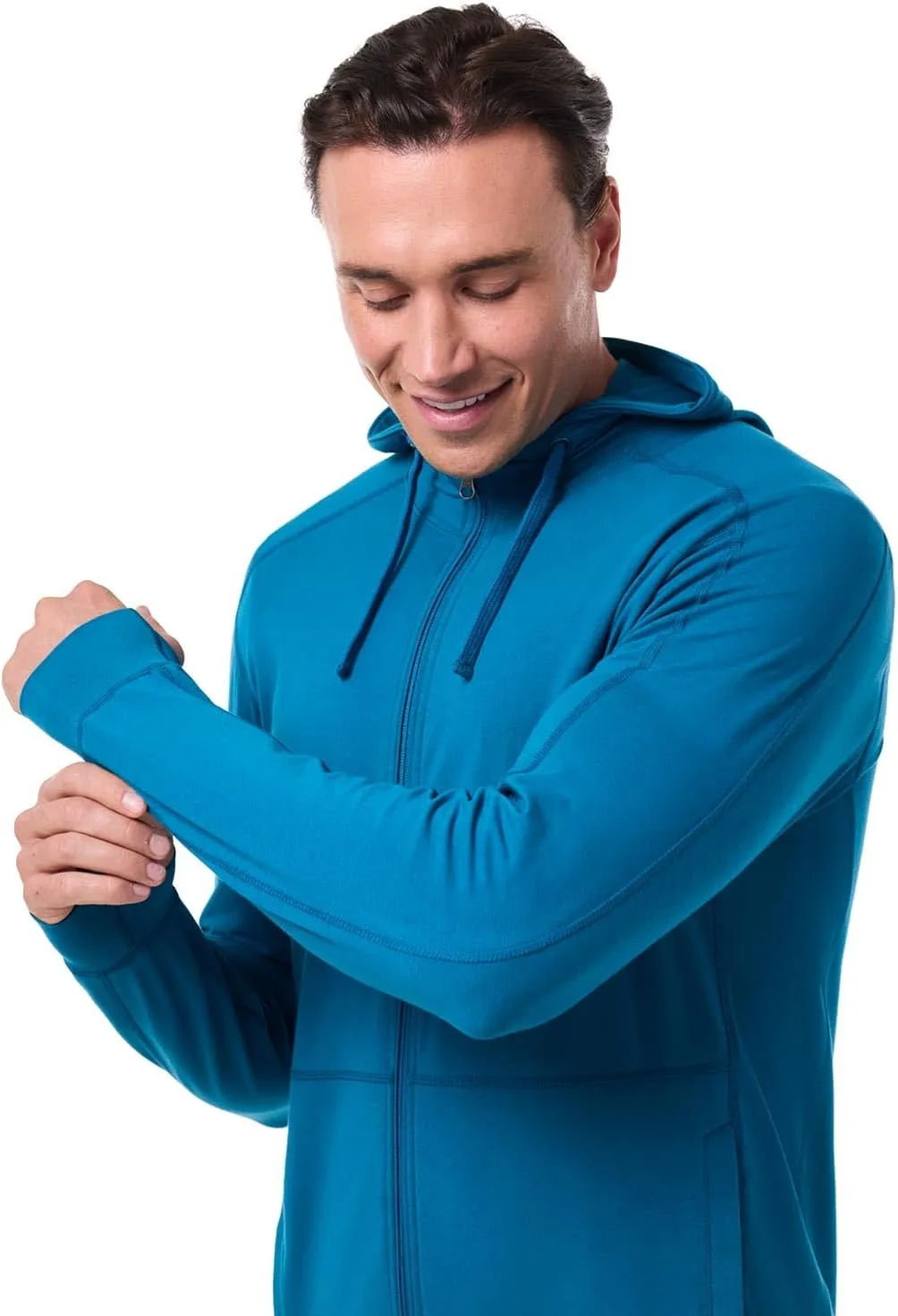 Coolibar UPF 50  Men's LumaLeo Full Zip Hoodie - Sun Protective