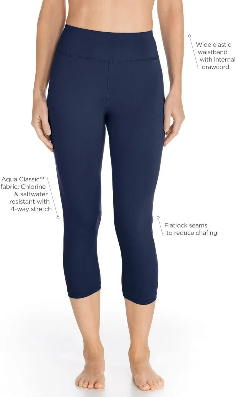 Coolibar UPF 50  Women's Deep Water Swim Capris - Sun Protective
