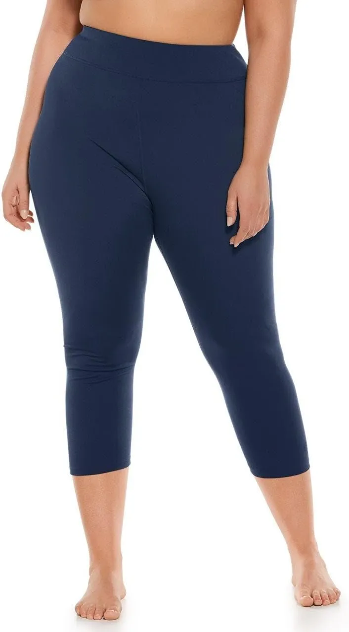 Coolibar UPF 50  Women's Deep Water Swim Capris - Sun Protective