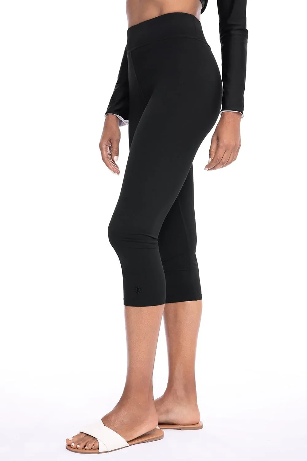 Coolibar UPF 50  Women's Deep Water Swim Capris - Sun Protective