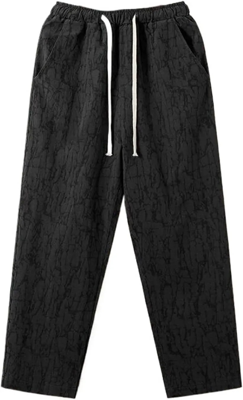 Cotton Linen Pants for Men Summer Casual Pants Male Oversize Harem Pants