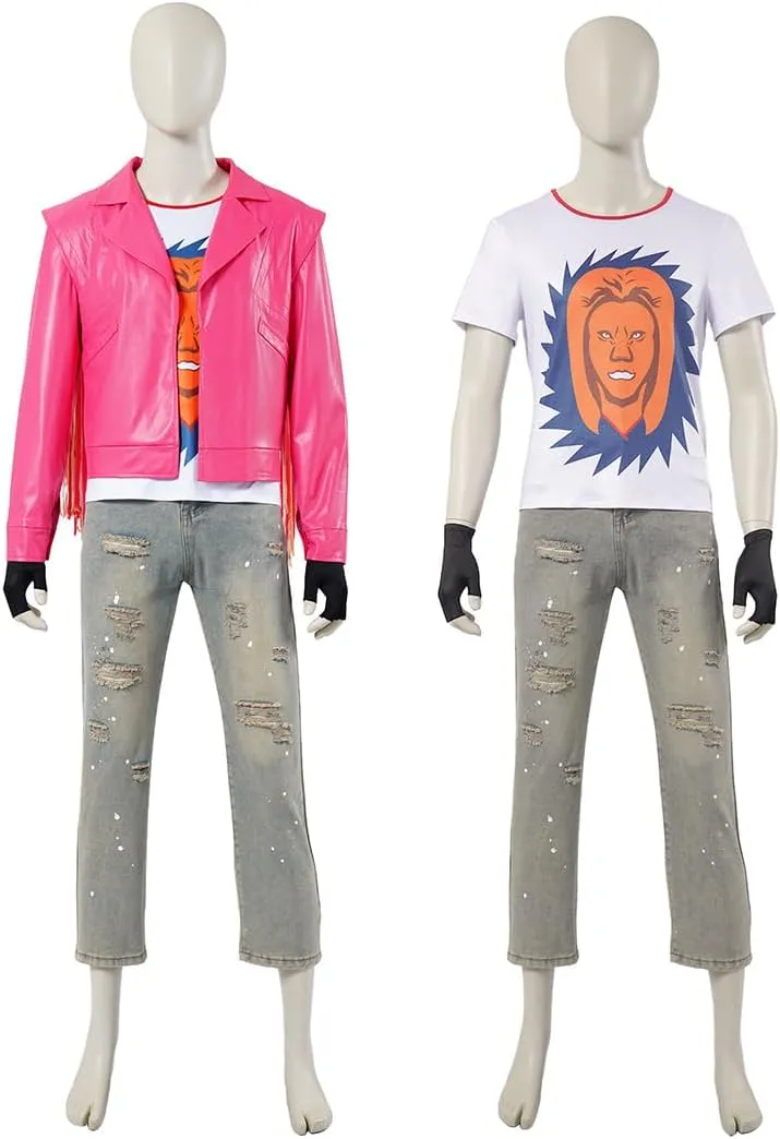 Craft Garrett Garrison Cosplay Costume Garbage Man Pink Leather Jacket Uniform Suit Mens Halloween Outfit