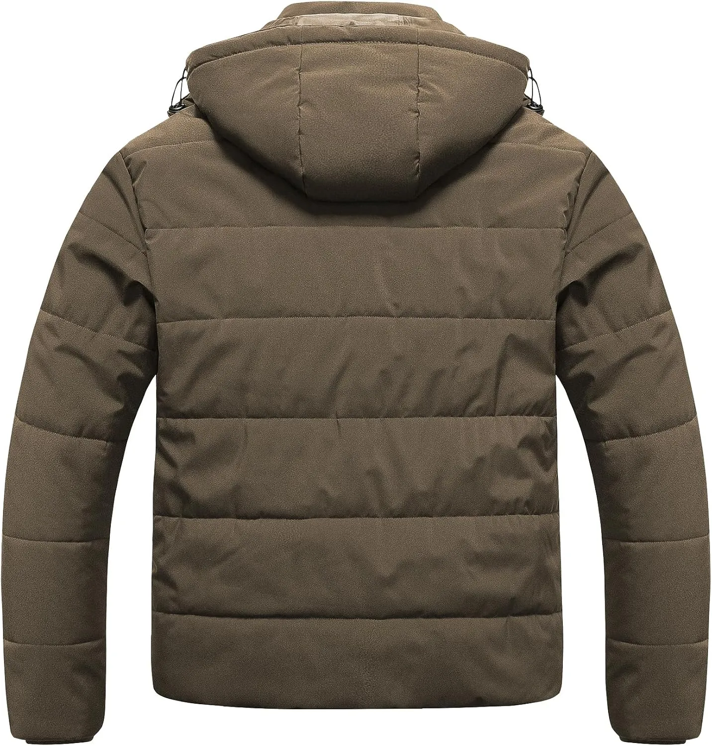 CREATMO US Men's Big and Tall Winter Puffer Jacket Waterproof Bubble Coat Puffy Ski Parka With Hood