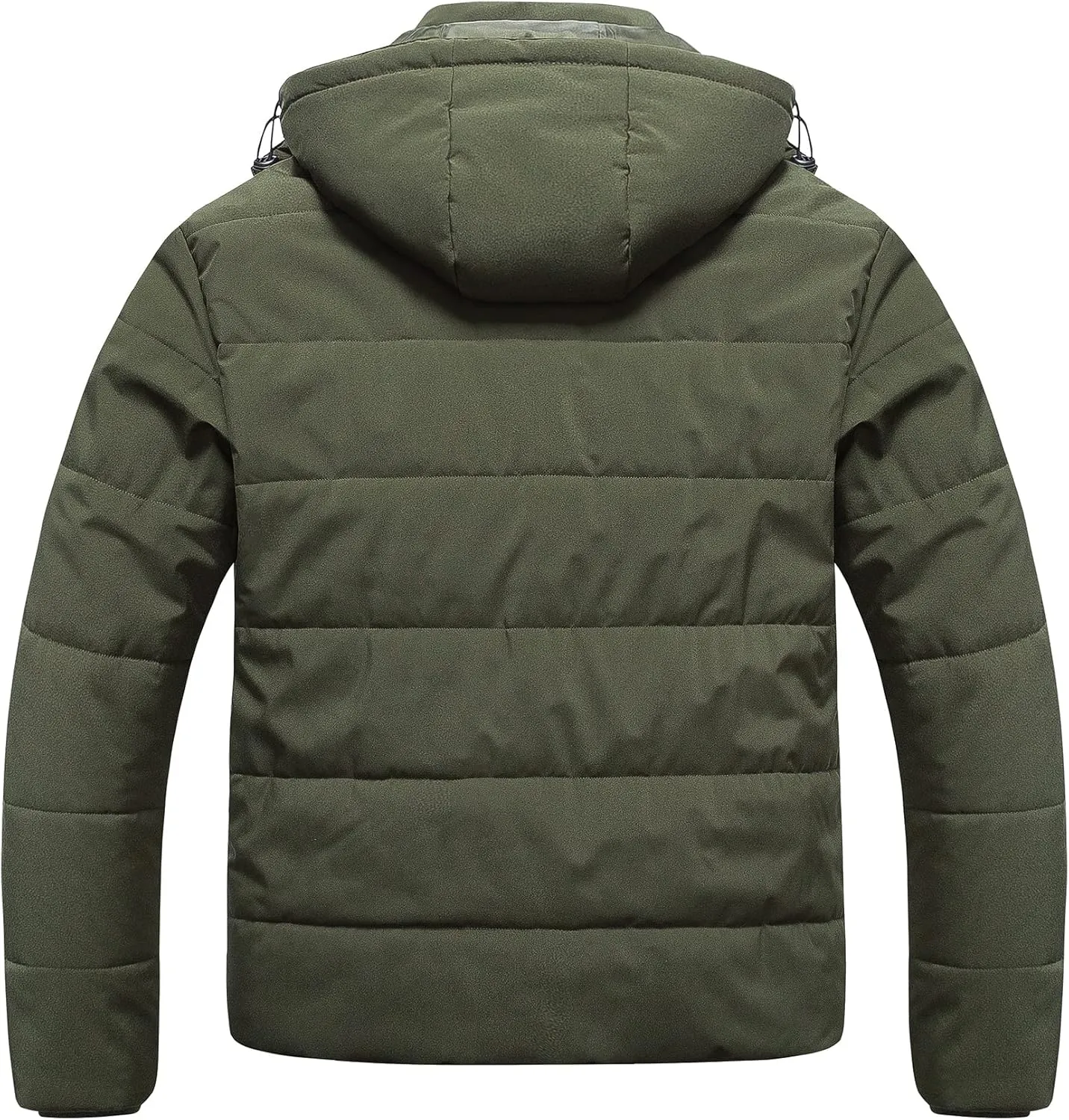 CREATMO US Men's Big and Tall Winter Puffer Jacket Waterproof Bubble Coat Puffy Ski Parka With Hood