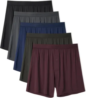 DAVID ARCHY Micro Modal Underwear Soft Mens Boxer Shorts Loose Breathable Boxers for Men Pack