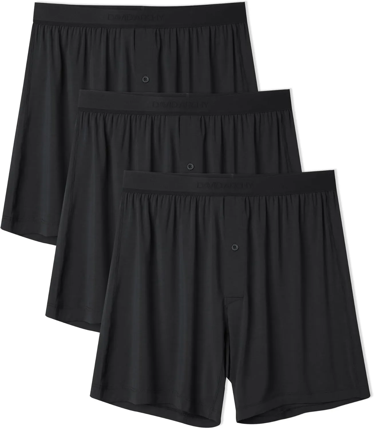 DAVID ARCHY Micro Modal Underwear Soft Mens Boxer Shorts Loose Breathable Boxers for Men Pack