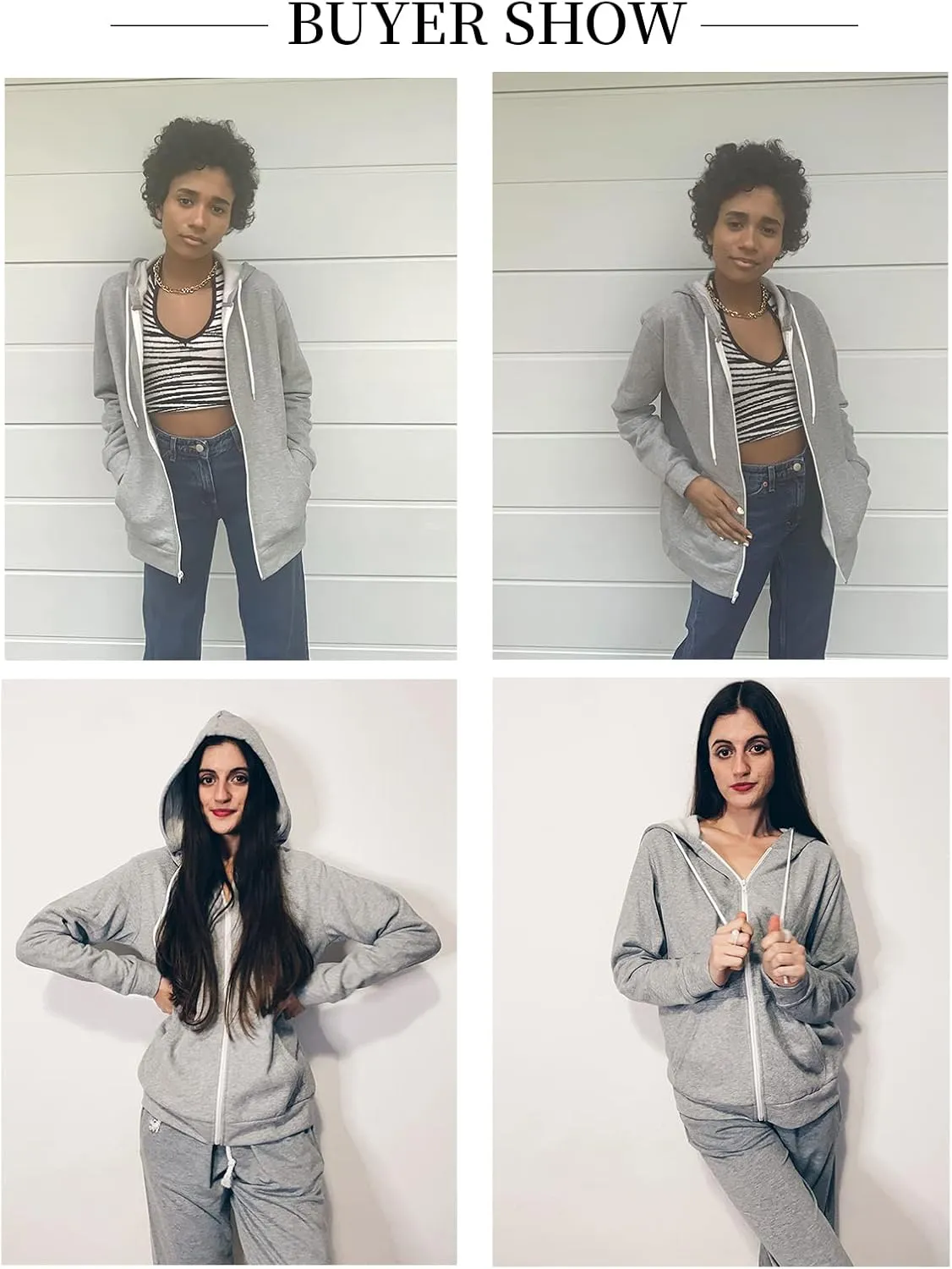 Dokotoo Women's Full Zip Up Hoodie Long Sleeve Hooded Sweatshirts Pockets Jacket Coat for Women