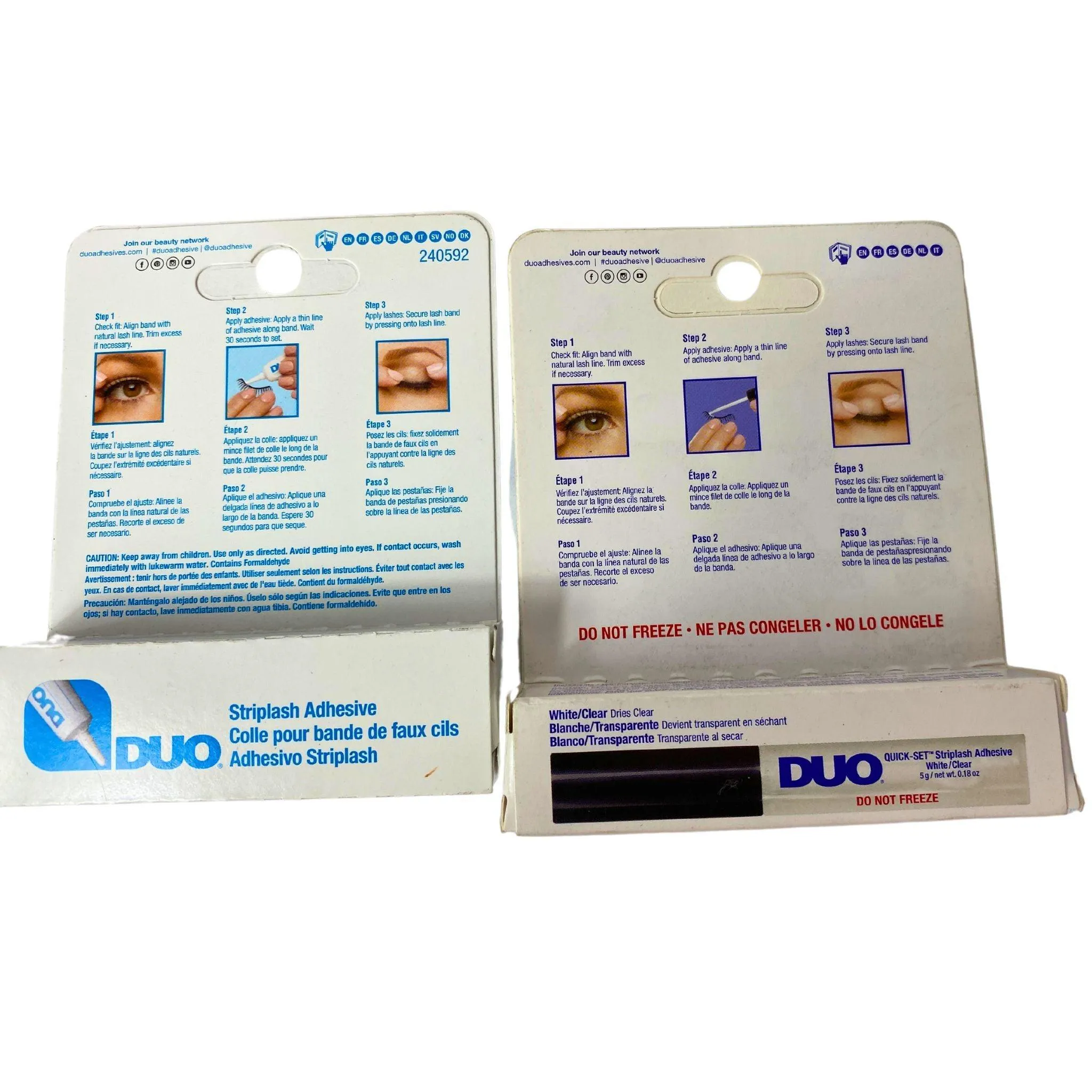 DUO Assorted Adhesive Mix Includes Strip On Adhesive , Brush On & Adhesive Eyeliner (100 Pcs Lot)