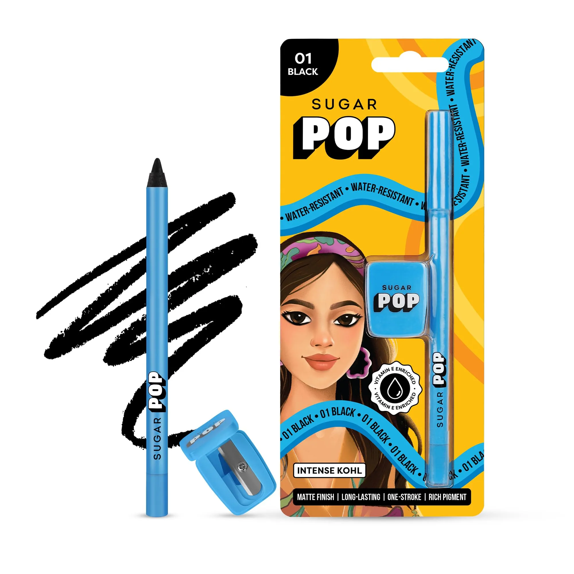 Elitty Hot Pink Pop Colour Eyeliner, Matte Finish | Long Lasting, Water Proof, Smudge Proof | Amla & Almond oil enriched| Vegan & Cruelty Free, Easy Application, Liquid Eyeliner (Forgotten Kiss) - 4ml
