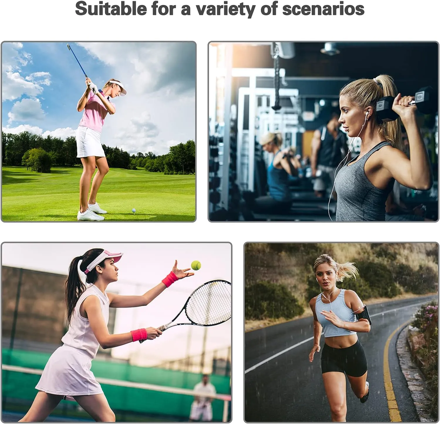 FEIXIANG Women's Tennis Golf Skirts with Pockets, Knee Length Long Active Athletic Sports Skorts Modest Casual Skirt