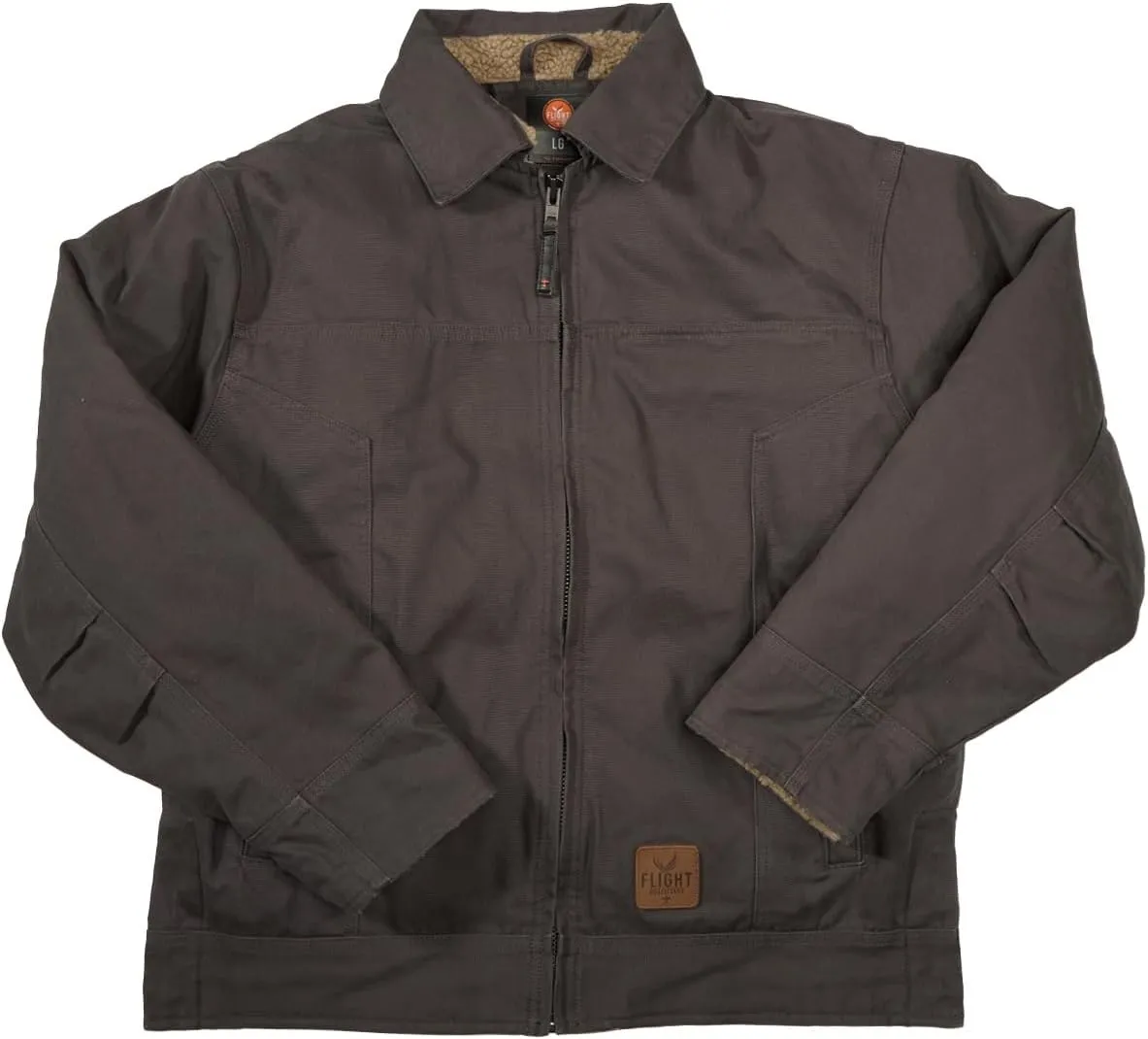 Flight Outfitters Men's Bush Pilot Rugged Weather-Resistant Outdoor Full Zip Bomber Jacket w/Quilted Lining & Sherpa Accents