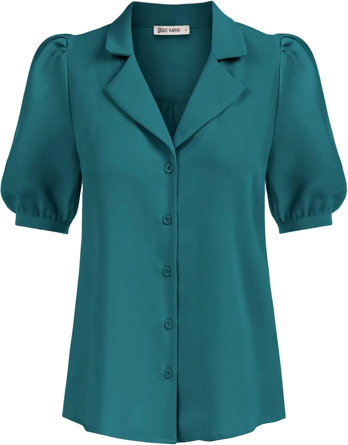 GRACE KARIN Womens Button Down Shirts Short Sleeve Long Sleeve Business Casual Tops V Neck Blouse