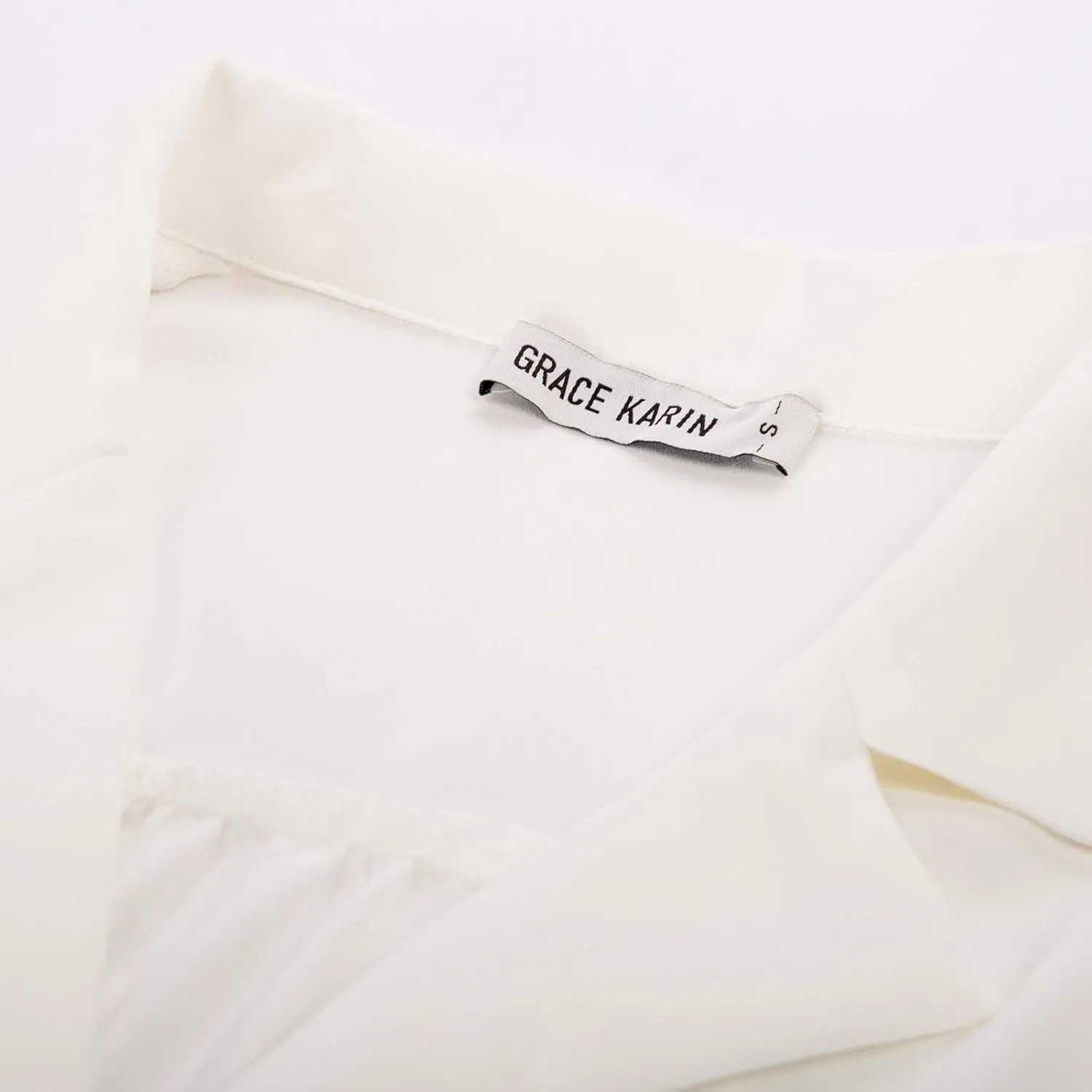 GRACE KARIN Womens Button Down Shirts Short Sleeve Long Sleeve Business Casual Tops V Neck Blouse